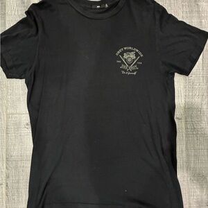 Obey Black Short Sleeve Crewneck with Small Chest Graphic